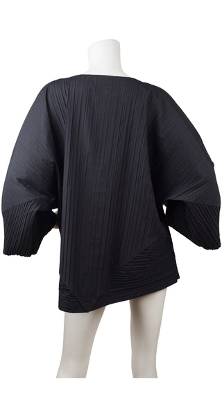 Issey Miyake 1989 S/S Vintage Black Origami Pleated Blouse