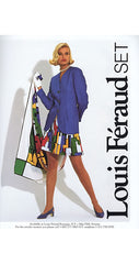 1992 Ad Campaign 51" Mondrian Color-Block Silk Scarf