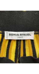 1992 S/S Striped Yellow Wool Knit High-Waisted Shorts