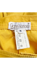 1980s Sunshine Yellow Cotton Cropped Butterfly Pants