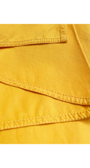 1980s Sunshine Yellow Cotton Cropped Butterfly Pants