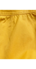 1980s Sunshine Yellow Cotton Cropped Butterfly Pants