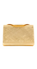 1980s Gold-Tone Metal Convertible Evening Bag