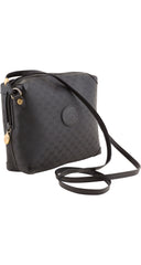 1980s Micro "GG" Black Canvas Square Crossbody Bag