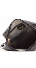 1980s Micro "GG" Black Canvas Square Crossbody Bag