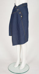 2000 S/S Ad Campaign Asymmetrical Blue Denim Skirt