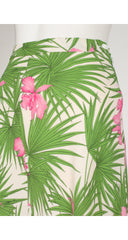 2004 S/S Runway Tropical Print Silk A-Line Skirt