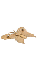 1950s Art Nouveau Gold-Tone Butterfly Figural Brooch