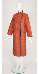 1970s Terracotta Quilted Cotton Coat