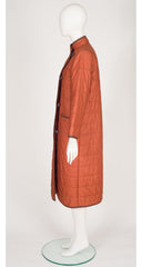 1970s Terracotta Quilted Cotton Coat