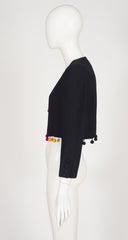 1989 S/S Matador Black Rayon Crepe Bolero