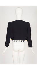 1989 S/S Matador Black Rayon Crepe Bolero