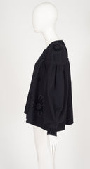 1988-89 F/W Black Chenille Soutache Wool Balloon Sleeve Sweater