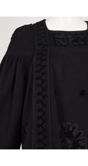 1988-89 F/W Black Chenille Soutache Wool Balloon Sleeve Sweater