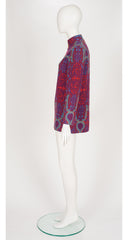 1970s Demi-Couture Printed Wool Gabardine Tunic