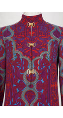 1970s Demi-Couture Printed Wool Gabardine Tunic