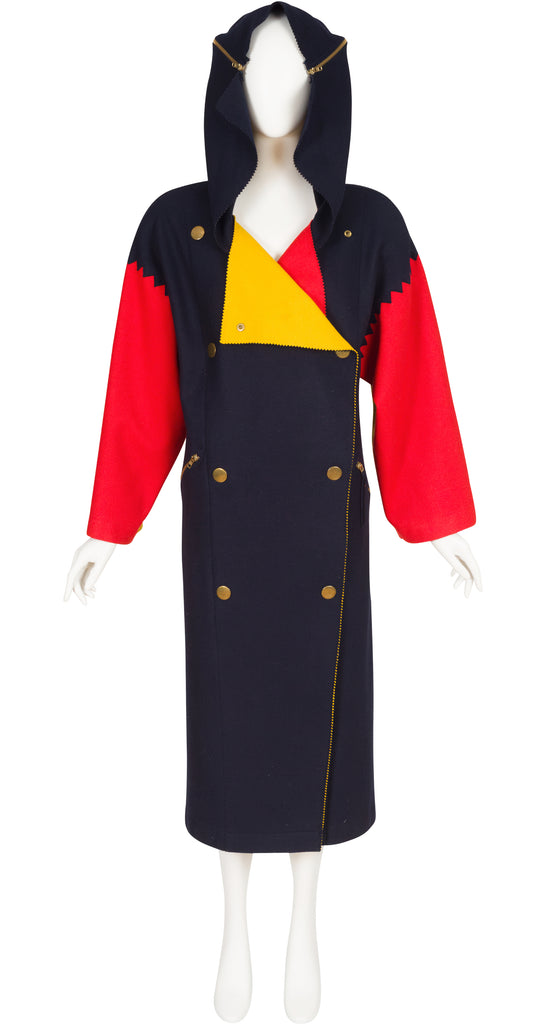 Jean-Charles de Castelbajac 1982-83 F/W Runway Color-Block Wool Hooded  Jester Coat – Featherstone Vintage