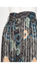 1989 S/S Tie-Dye Print Chiffon Pleated Palazzo Pants