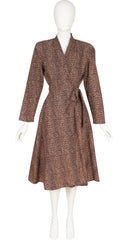 1985 F/W Leopard Print Cotton Wrap Dress