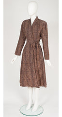 1985 F/W Leopard Print Cotton Wrap Dress