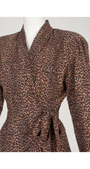 1985 F/W Leopard Print Cotton Wrap Dress