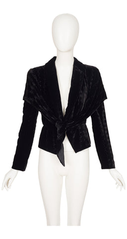 2008-09 F/W Black Silk Velvet Shawl Collar Jacket