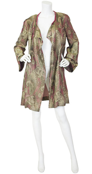 1920s Gold & Pink Metallic Lamé Evening Jacket – Featherstone Vintage
