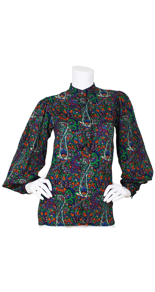 Yves Saint Laurent Vintage c.1976 Russian Collection Paisley Wool