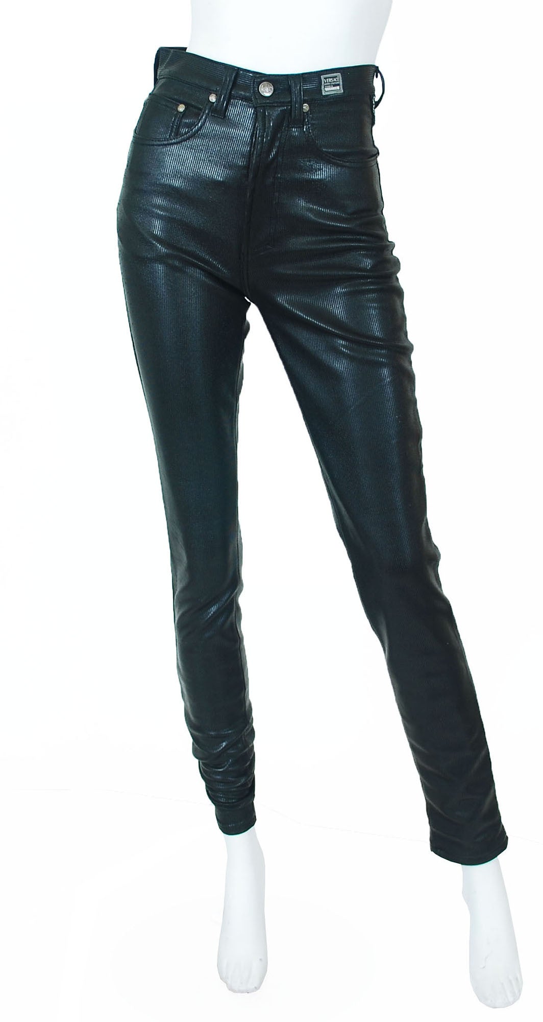 Jeans Couture Black Shiny Disco Pants – Featherstone Vintage