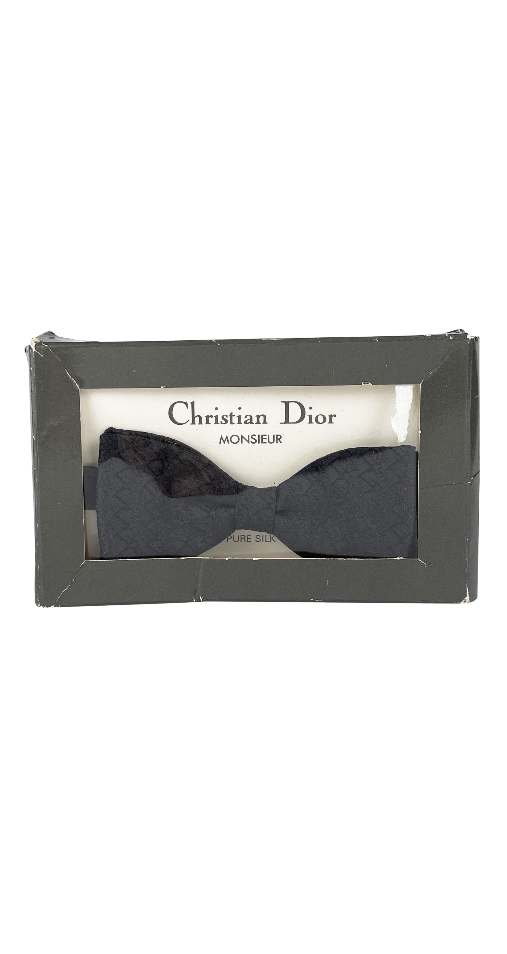Dior Homme Bow Tie Ribbon Motif Silk Black /Yo11 Sh Oh Men'S