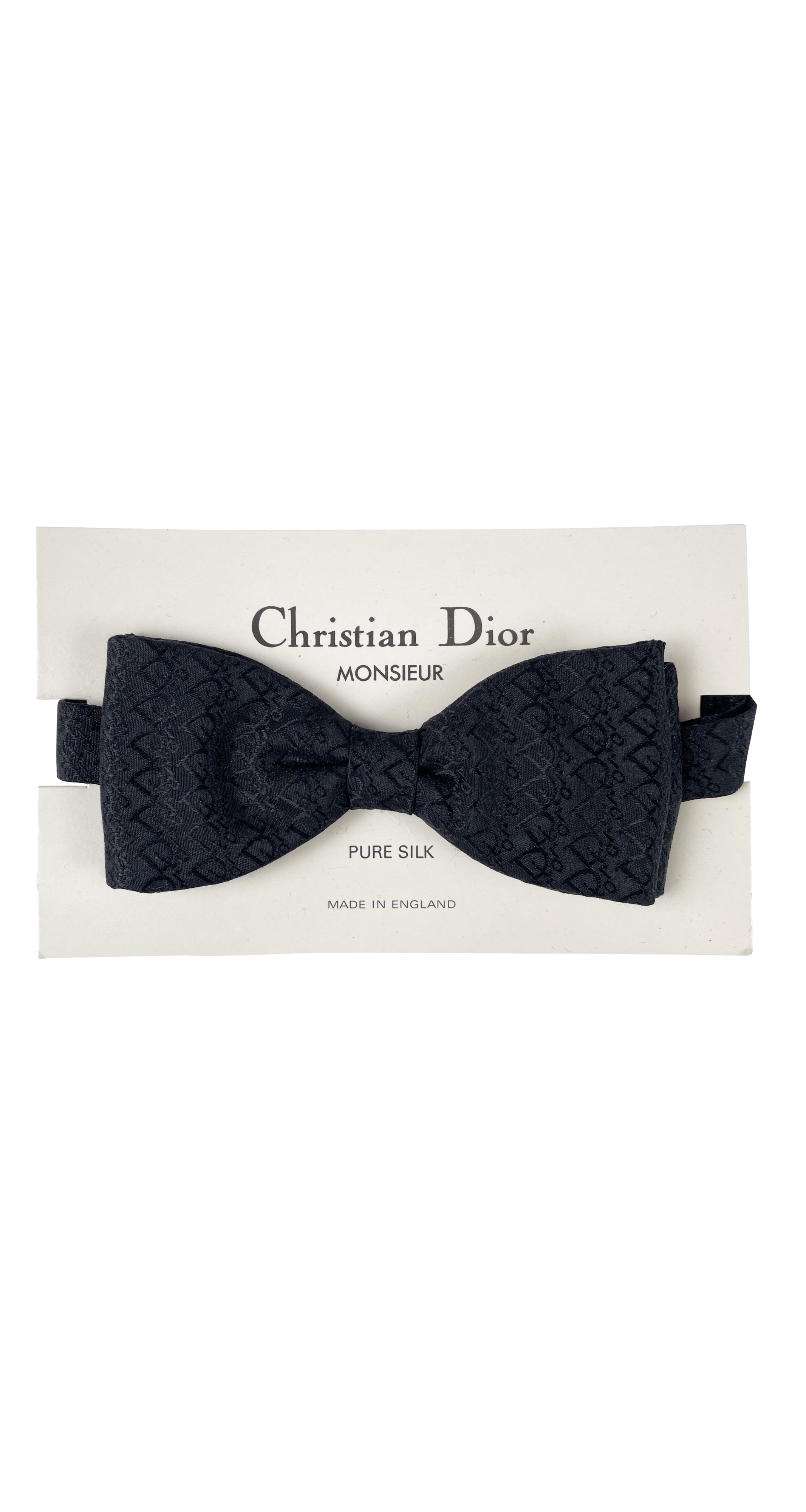 Dior Homme Bow Tie Ribbon Motif Silk Black /Yo11 Sh Oh Men'S