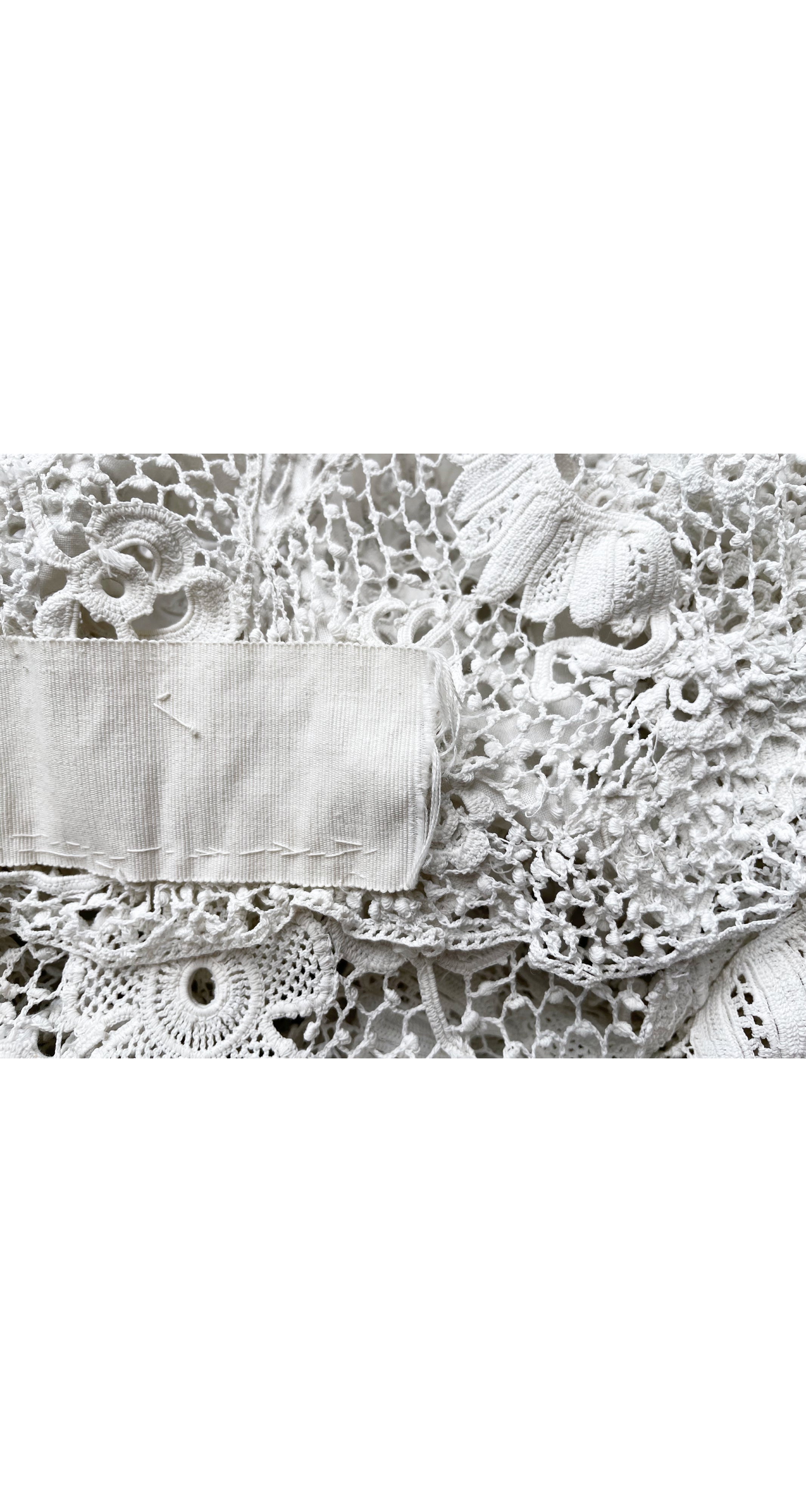 White Vintage Elements Irish Crochet Cotton Stock Photo 443176789