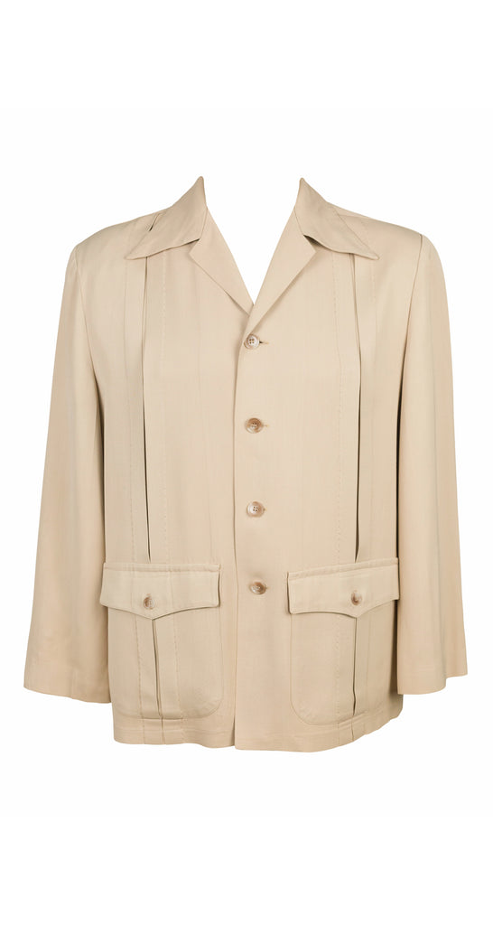 A Palmland Fashion 1950s Men's Beige Gabardine Jacket