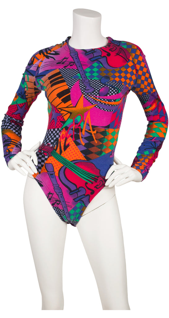 Vintage Versus Gianni Versace 90s Bodysuit Medusa Medallion Print -  Momentum Vintage