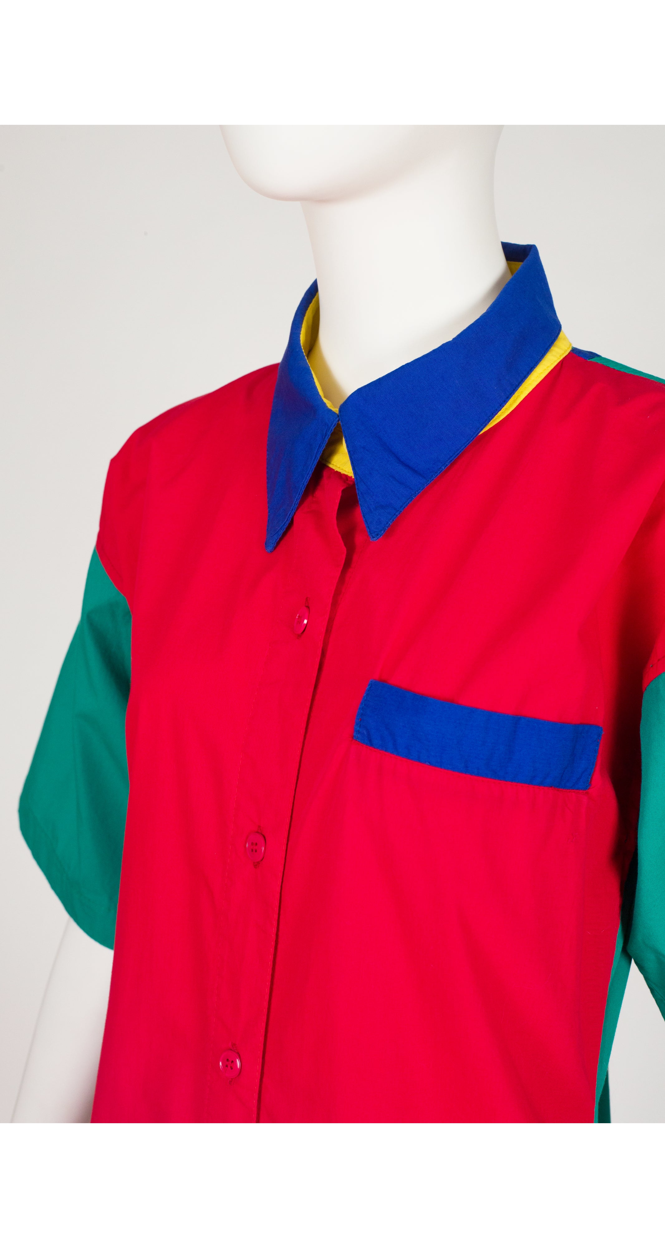Jean-Charles de Castelbajac 1988 S/S Documented Color Block Dress