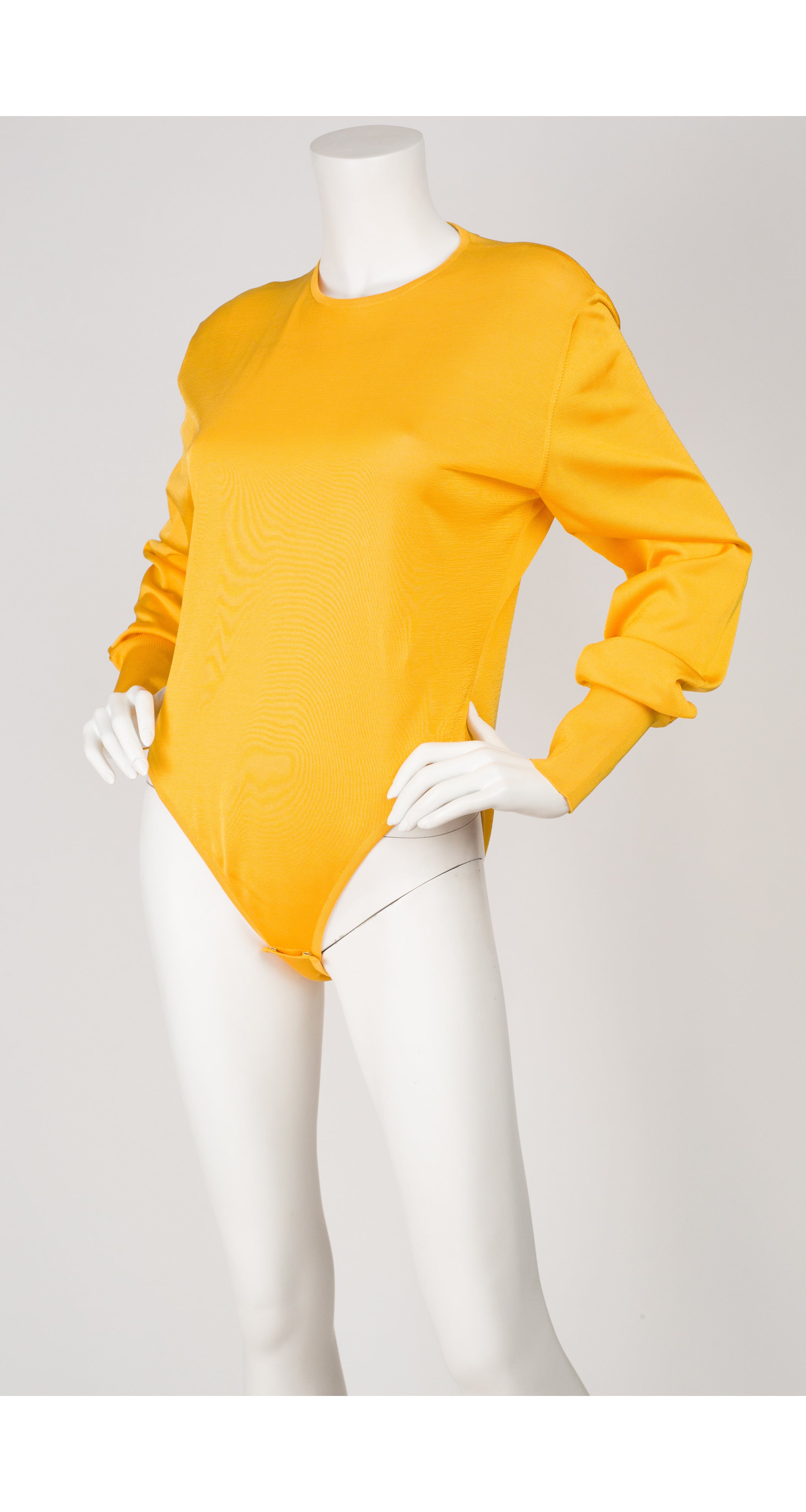 Hermès 1980s Vintage Yellow Silk Knit Long Sleeve Bodysuit – Featherstone  Vintage